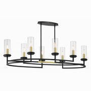 Minka-Lavery - 3208-781 - Eight Light Island Pendant - Hillstone - Sand Coal & Soft Brass