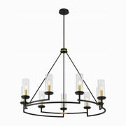 Minka-Lavery - 3209-781 - Nine Light Chandelier - Hillstone - Sand Coal & Soft Brass