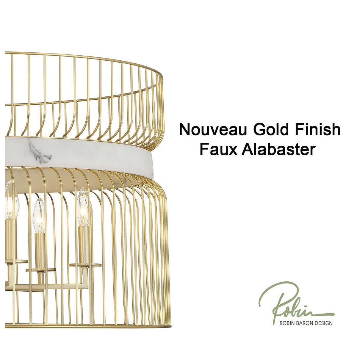 Minka-Lavery - 3396-754 - Six Light Pendant - Park Slope - Nouveau Gold