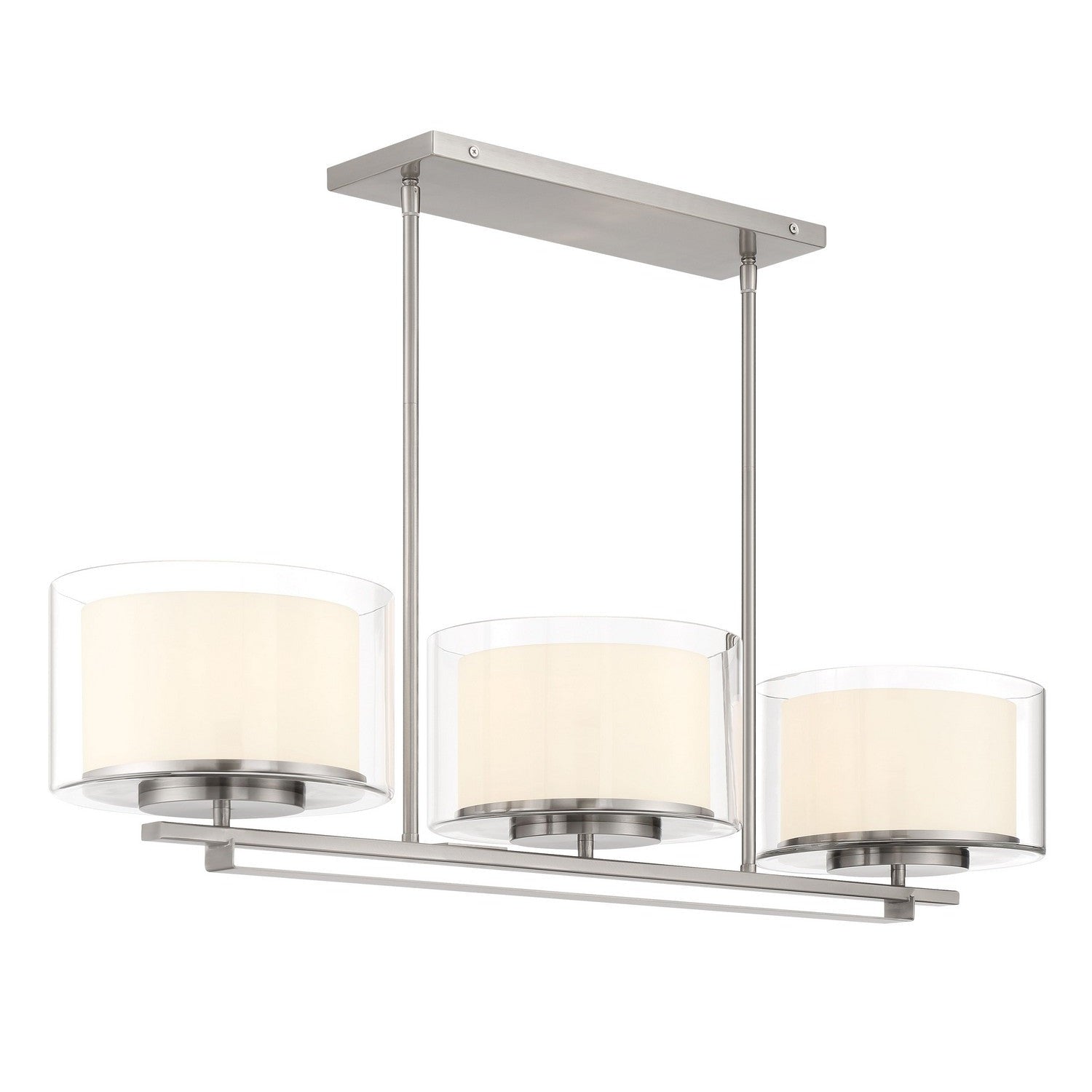 Minka-Lavery - 4108-84 - Three Light Island Pendant - Parsons Studio - Brushed Nickel