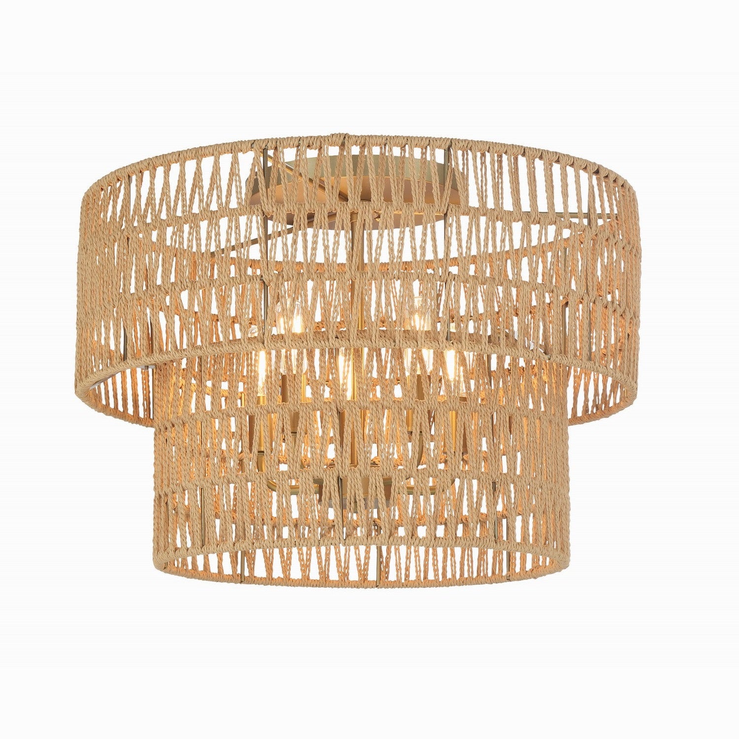 Minka-Lavery - 5043-695 - Five Light Flush Mount - Bungalow Heaven - Soft Brass