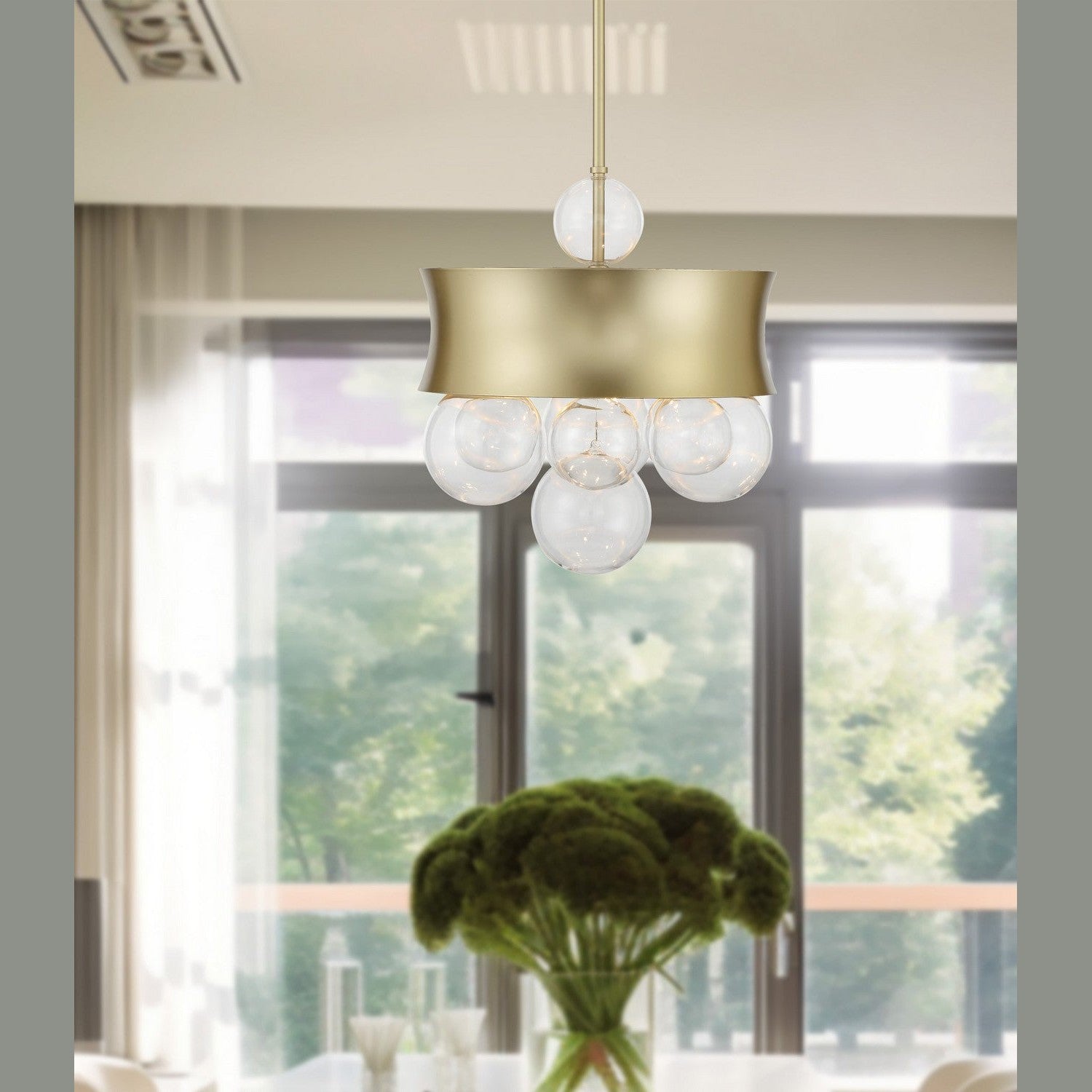 Minka-Lavery - 5195-697 - Three Light Convertible Pendant - Verdi Square - Soft Gold
