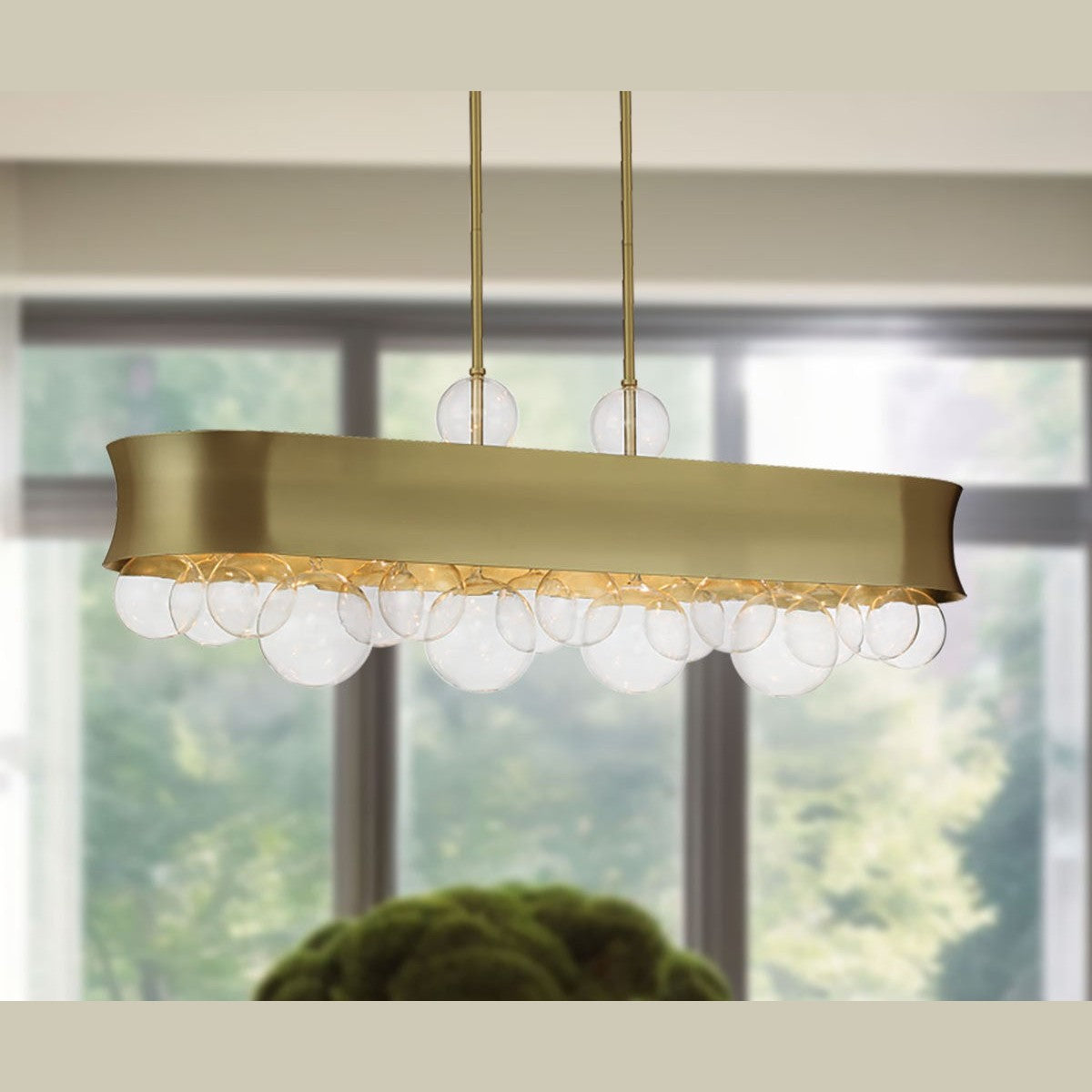 Minka-Lavery - 5196-697 - Six Light Island Pendant - Verdi Square - Soft Gold