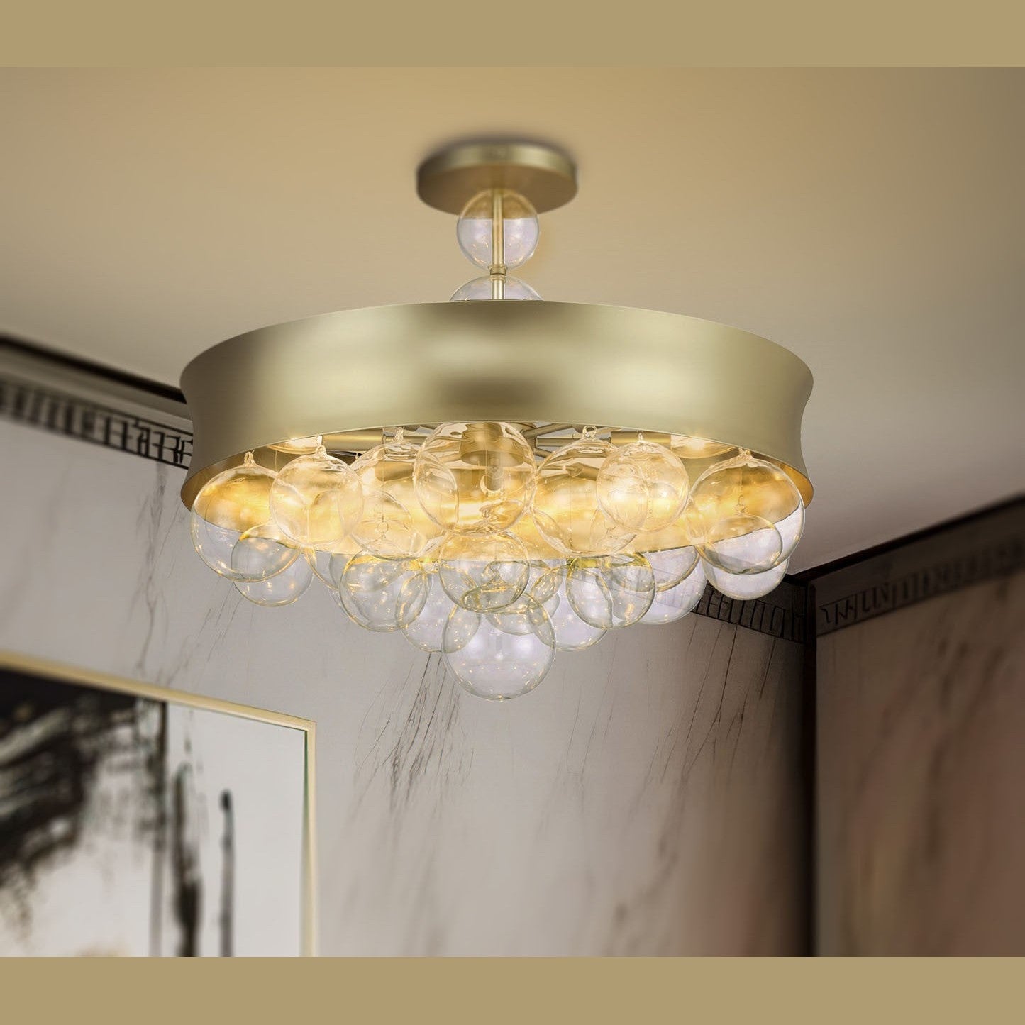 Minka-Lavery - 5197-697 - Eight Light Convertible Pendant - Verdi Square - Soft Gold