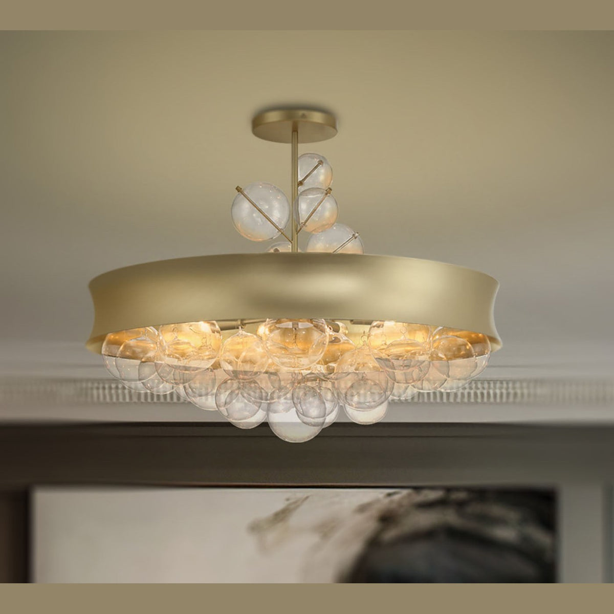 Minka-Lavery - 5198-697 - Eight Light Convertible Pendant - Verdi Square - Soft Gold