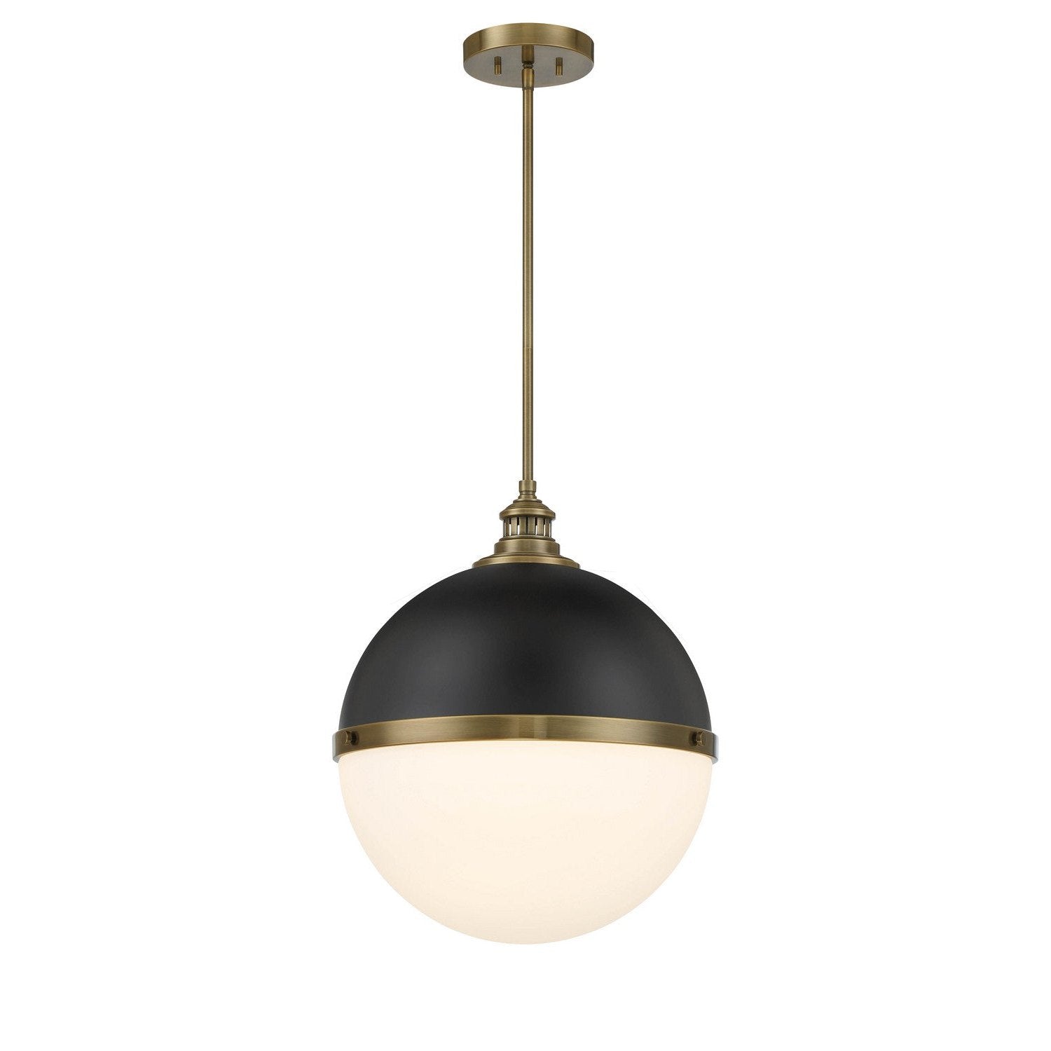 Minka-Lavery - 6606-885 - One Light Pendant - Vorey - Coal And Oxidized Aged Brass