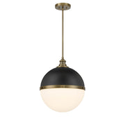 Minka-Lavery - 6606-885 - One Light Pendant - Vorey - Coal And Oxidized Aged Brass