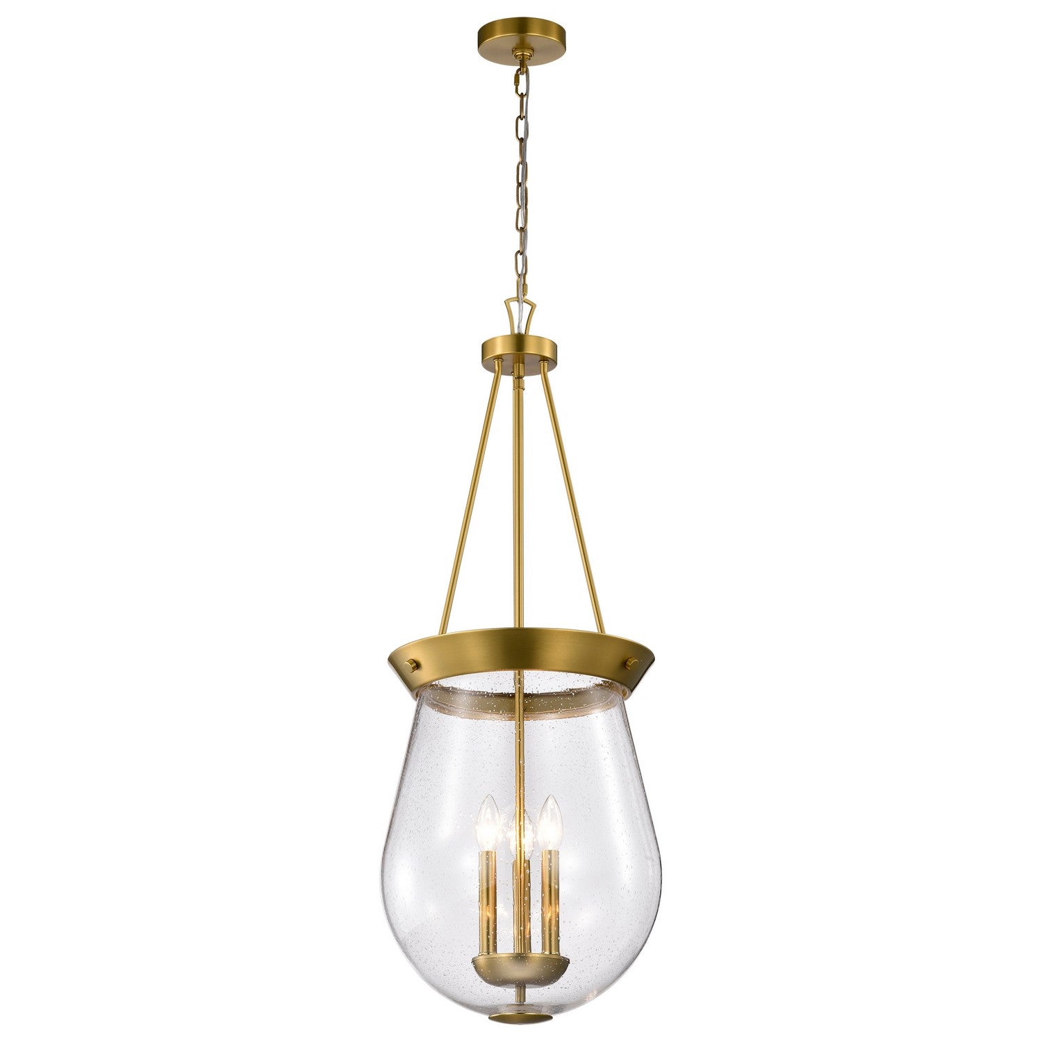 Nuvo Lighting - 60-7804 - Three Light Pendant - Boliver - Vintage Brass