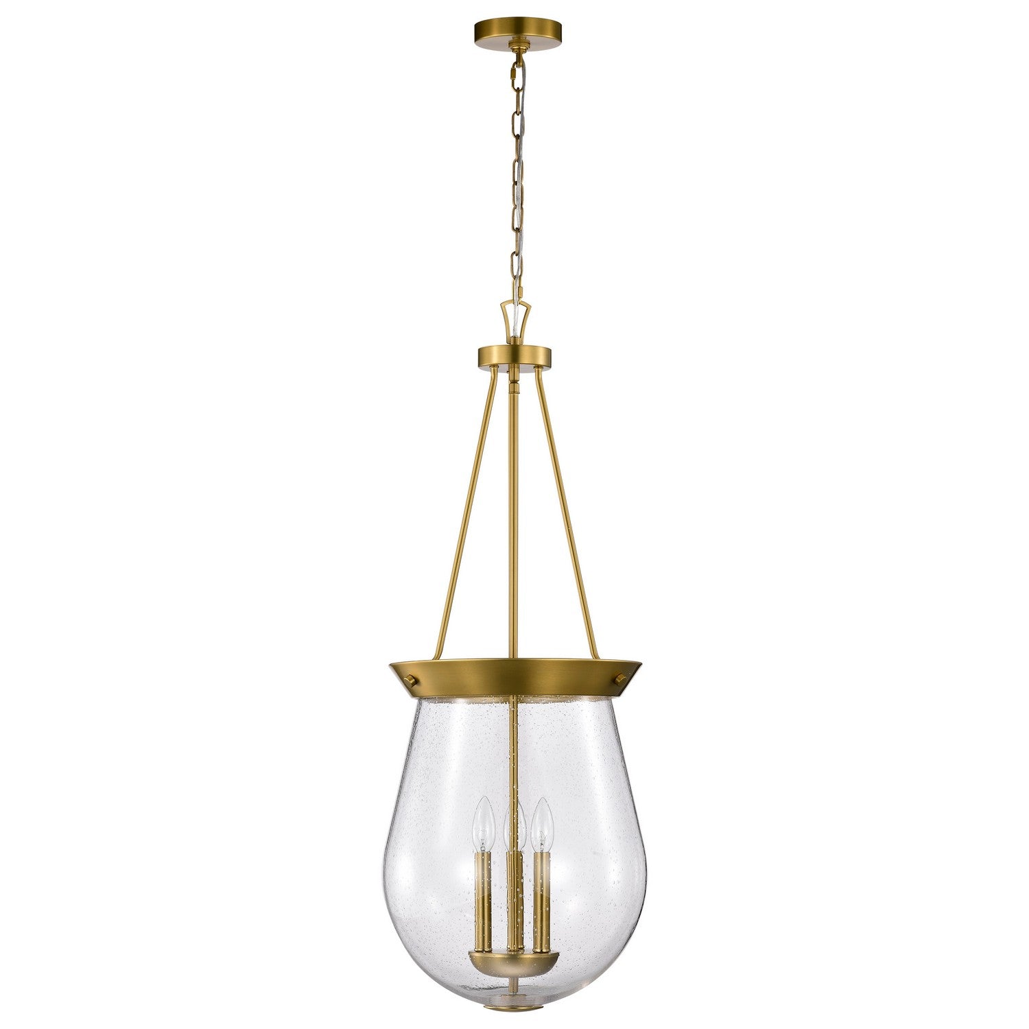 Nuvo Lighting - 60-7804 - Three Light Pendant - Boliver - Vintage Brass