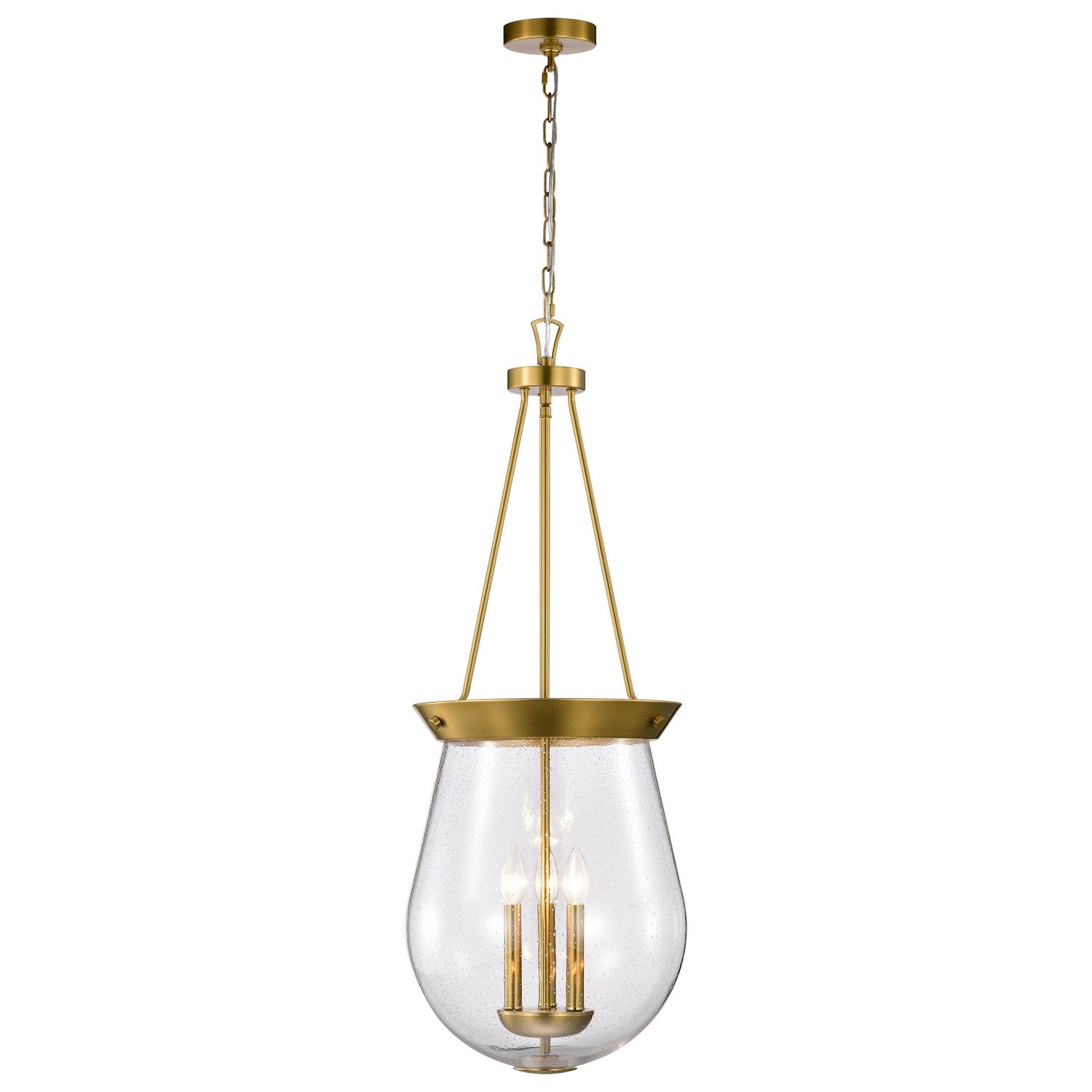 Nuvo Lighting - 60-7804 - Three Light Pendant - Boliver - Vintage Brass