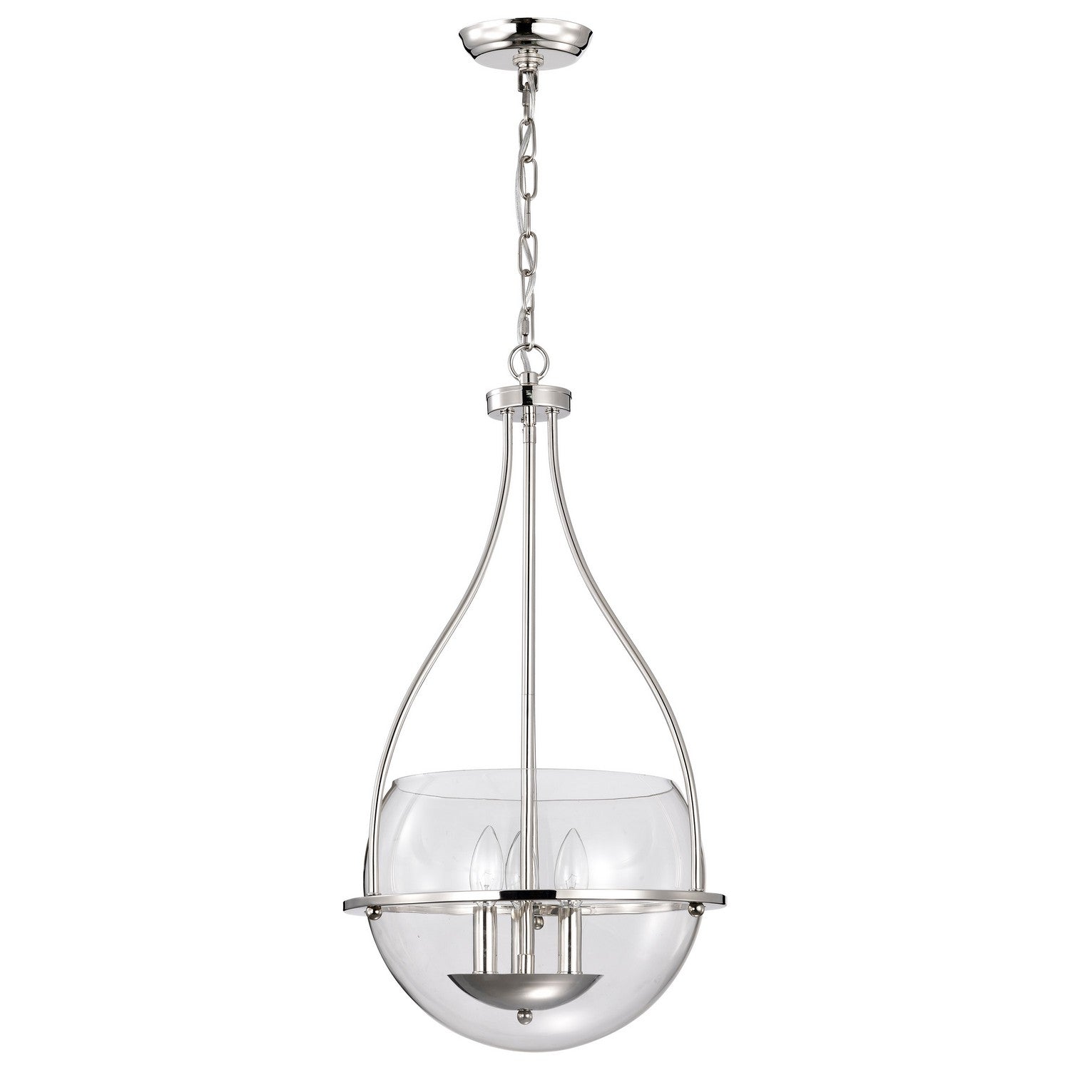 Nuvo Lighting - 60-7819 - Three Light Pendant - Amado - Polished Nickel