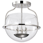 Nuvo Lighting - 60-7822 - Three Light Semi Flush Mount - Amado - Polished Nickel