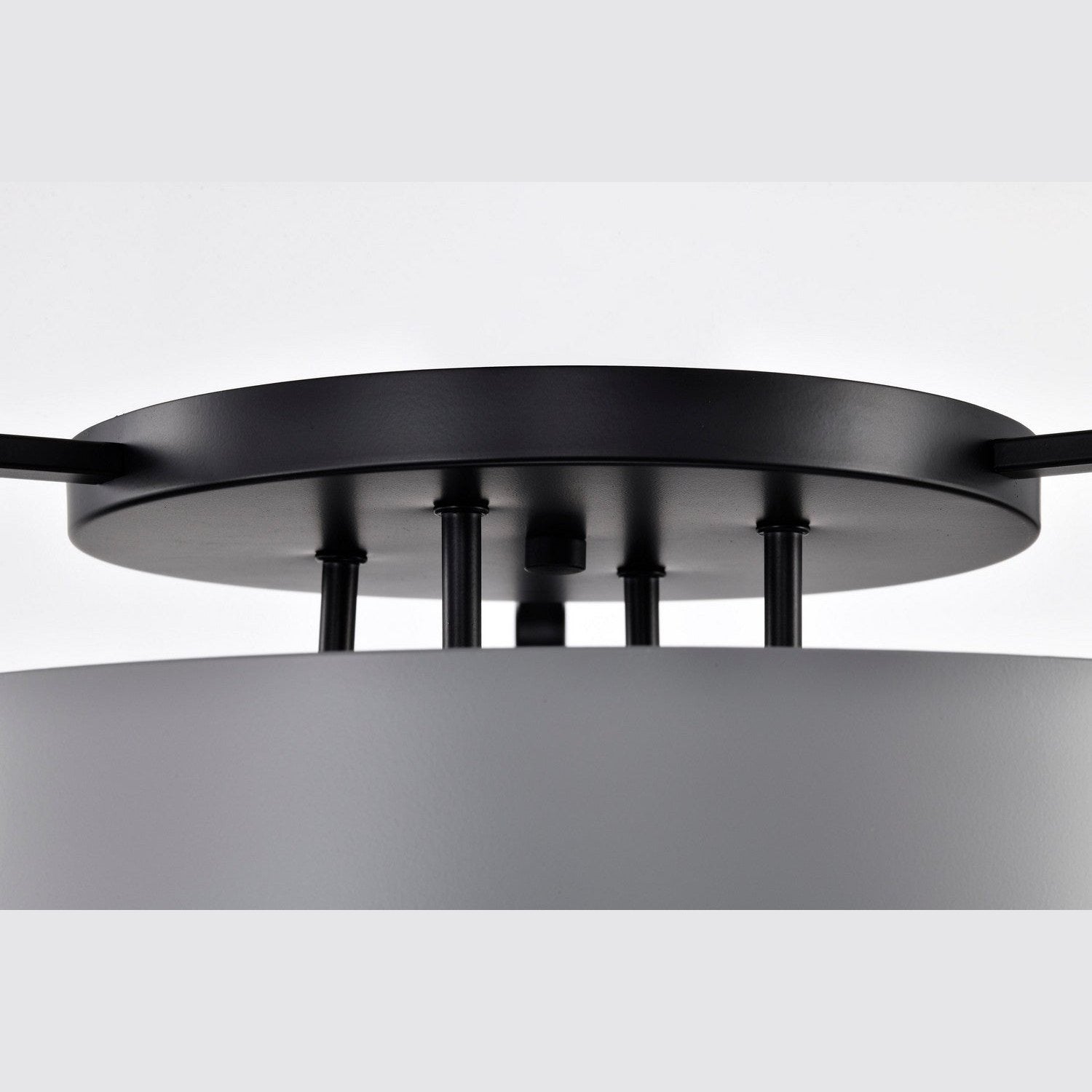 Nuvo Lighting - 60-7851 - Four Light Semi Flush Mount - Altos - Matte Gray