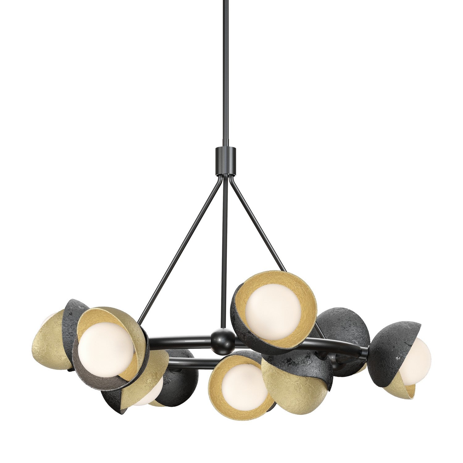 Hubbardton Forge - 131068-SKT-MULT-89-86-GG0711 - Nine Light Pendant - Brooklyn - Ink