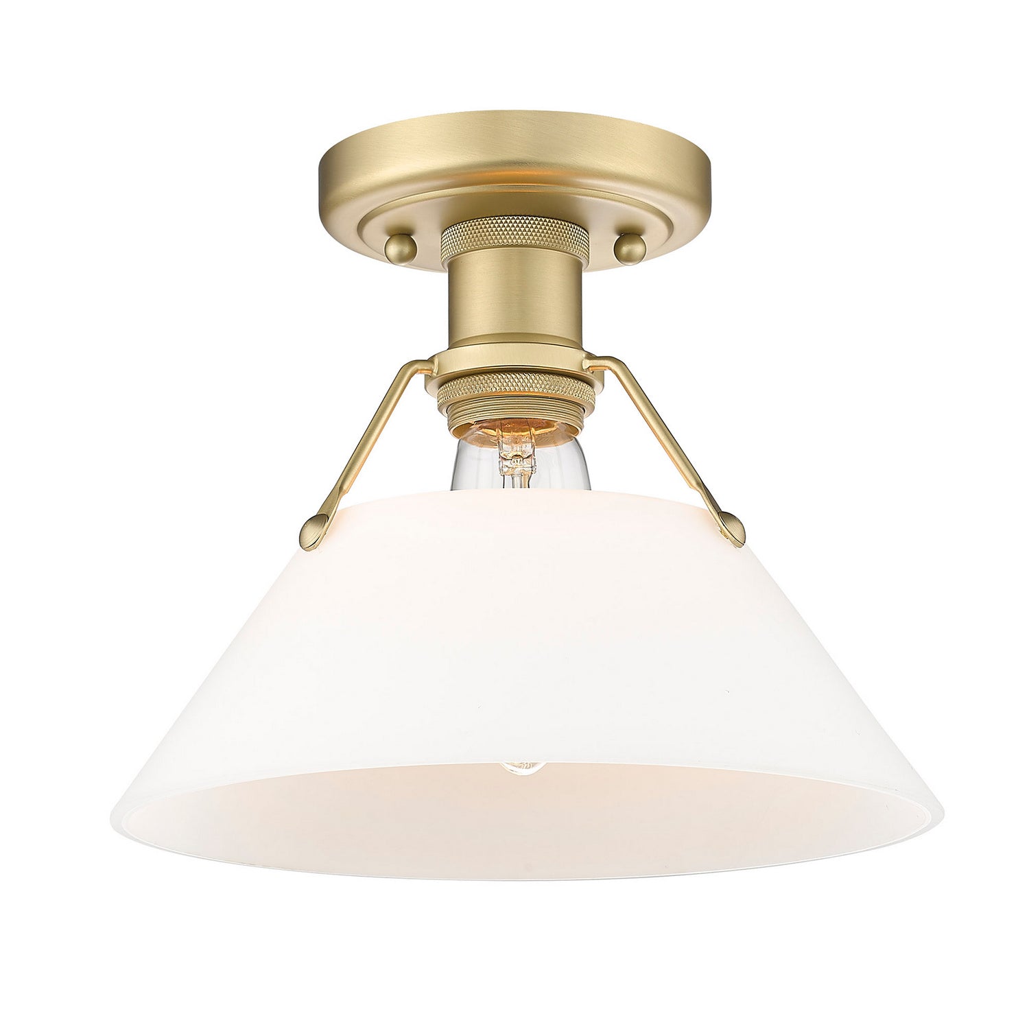 Golden - 3306-FM BCB-OP - One Light Flush Mount - Orwell - Brushed Champagne Bronze