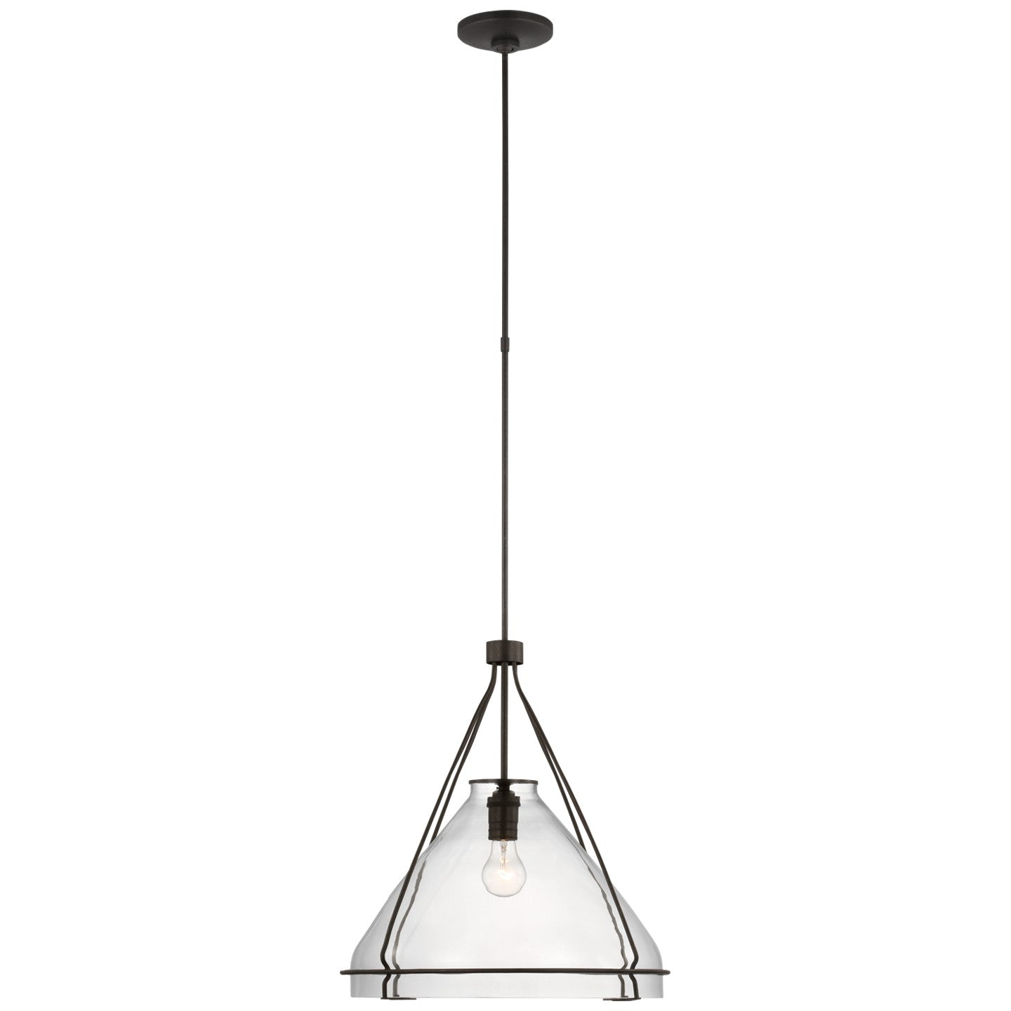 Visual Comfort Signature - AL 5060WI-CG - LED Pendant - Wren - Warm Iron