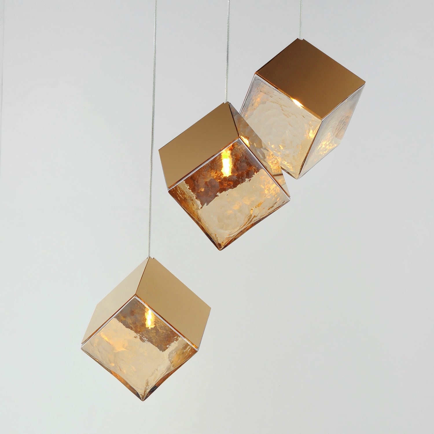 ET2 - E24683-26FG - LED Pendant - Ice Cube - French Gold