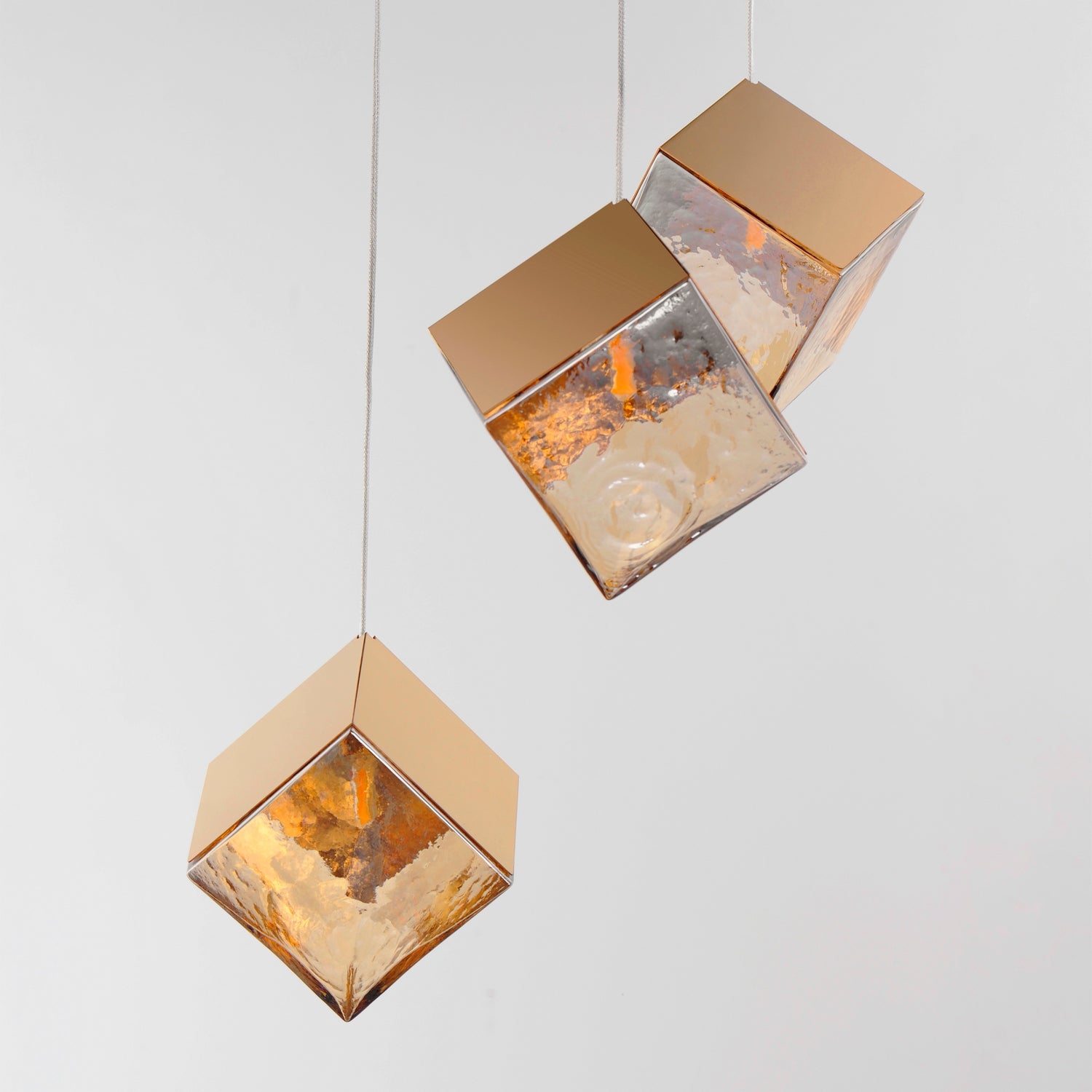 ET2 - E24683-26FG - LED Pendant - Ice Cube - French Gold