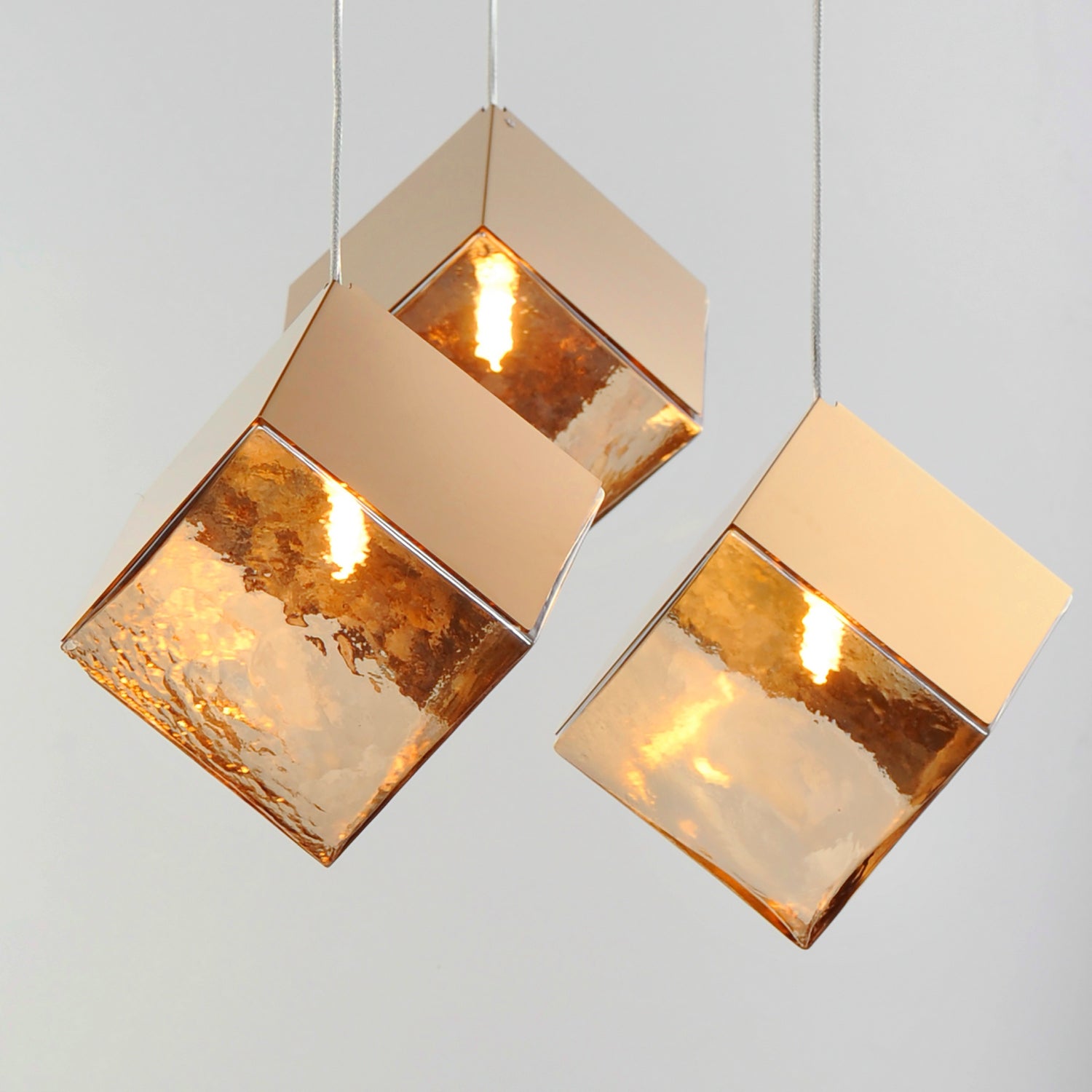 ET2 - E24683-26FG - LED Pendant - Ice Cube - French Gold