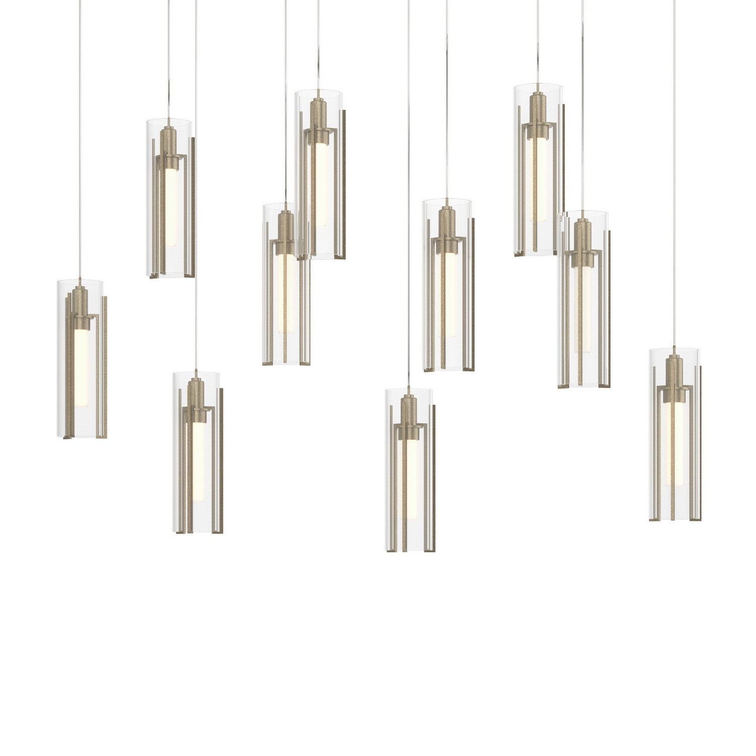 Hubbardton Forge - 131204-SKT-LONG-84-ZM0065 - LED Pendant - Exos Glass - Soft Gold