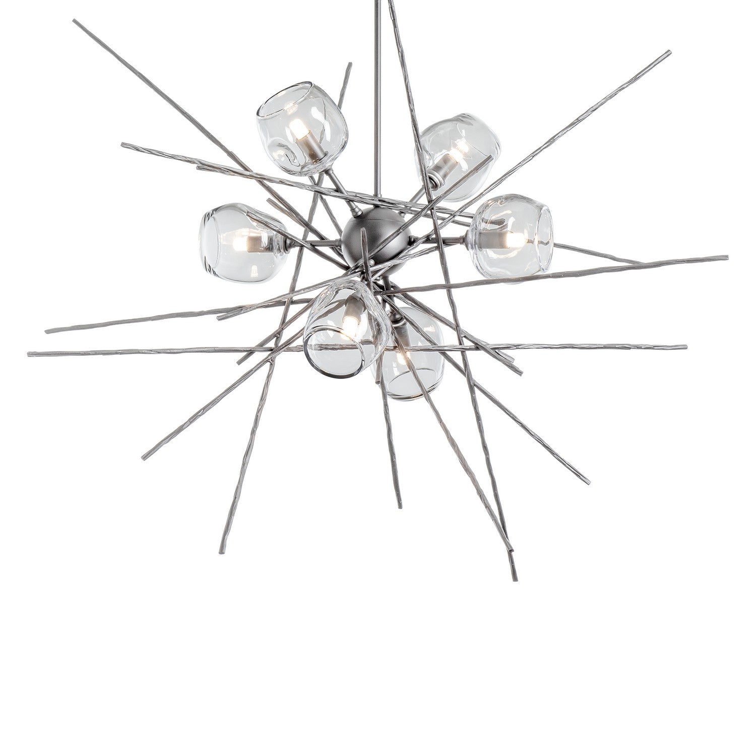 Hubbardton Forge - 131590-SKT-MULT-82-ZM0709 - Six Light Pendant - Griffin - Vintage Platinum