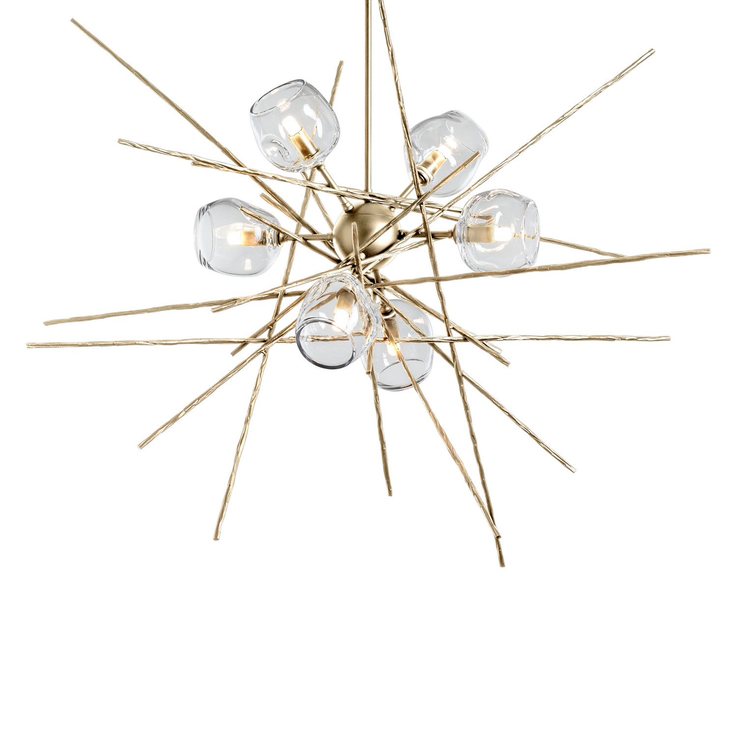Hubbardton Forge - 131590-SKT-MULT-86-ZM0709 - Six Light Pendant - Griffin - Modern Brass
