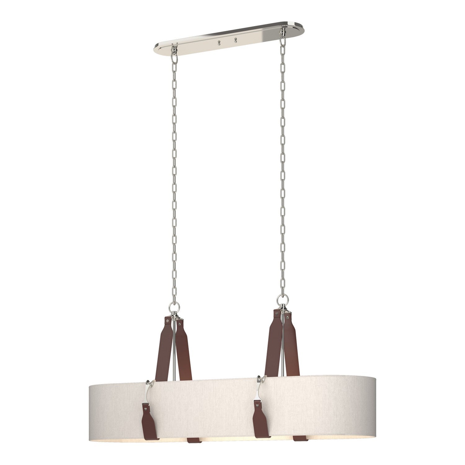 Hubbardton Forge - 134070-SKT-STND-24-LB-SE4608 - Four Light Pendant - Saratoga - Polished Nickel