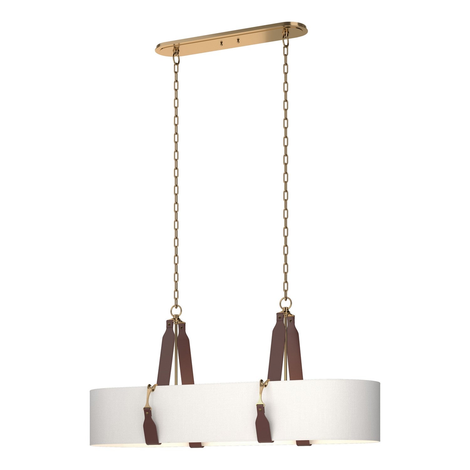 Hubbardton Forge - 134070-SKT-STND-27-LB-SF4608 - Four Light Pendant - Saratoga - Antique Brass