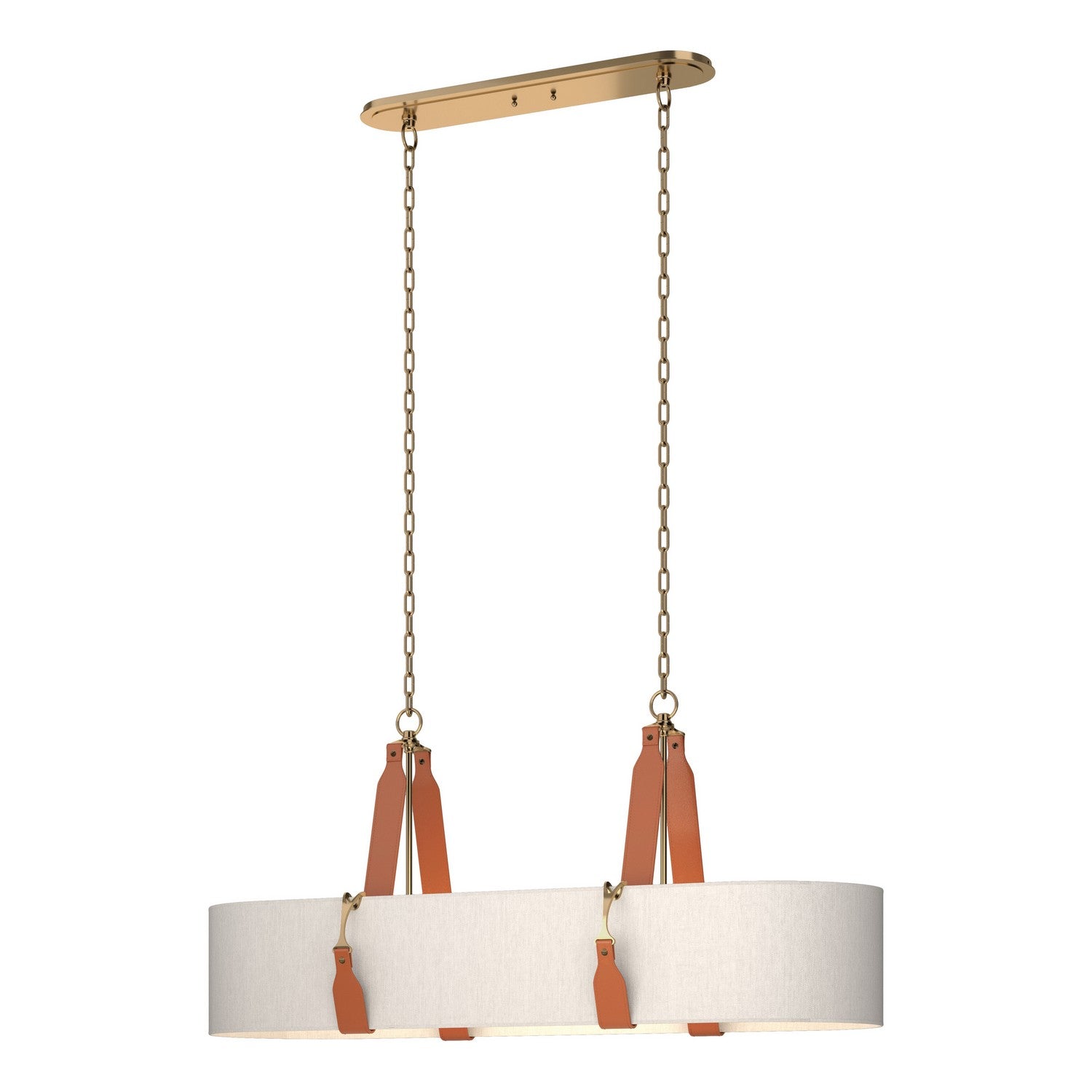 Hubbardton Forge - 134070-SKT-STND-27-LC-SE4608 - Four Light Pendant - Saratoga - Antique Brass