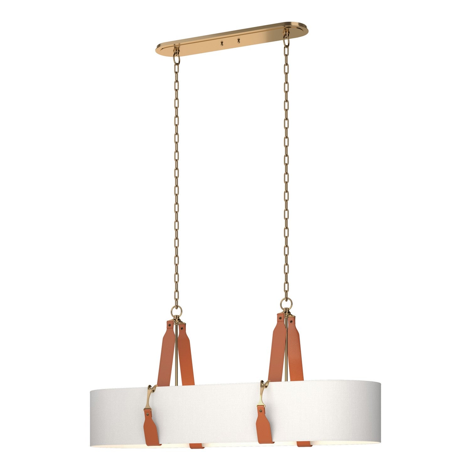 Hubbardton Forge - 134070-SKT-STND-27-LC-SF4608 - Four Light Pendant - Saratoga - Antique Brass