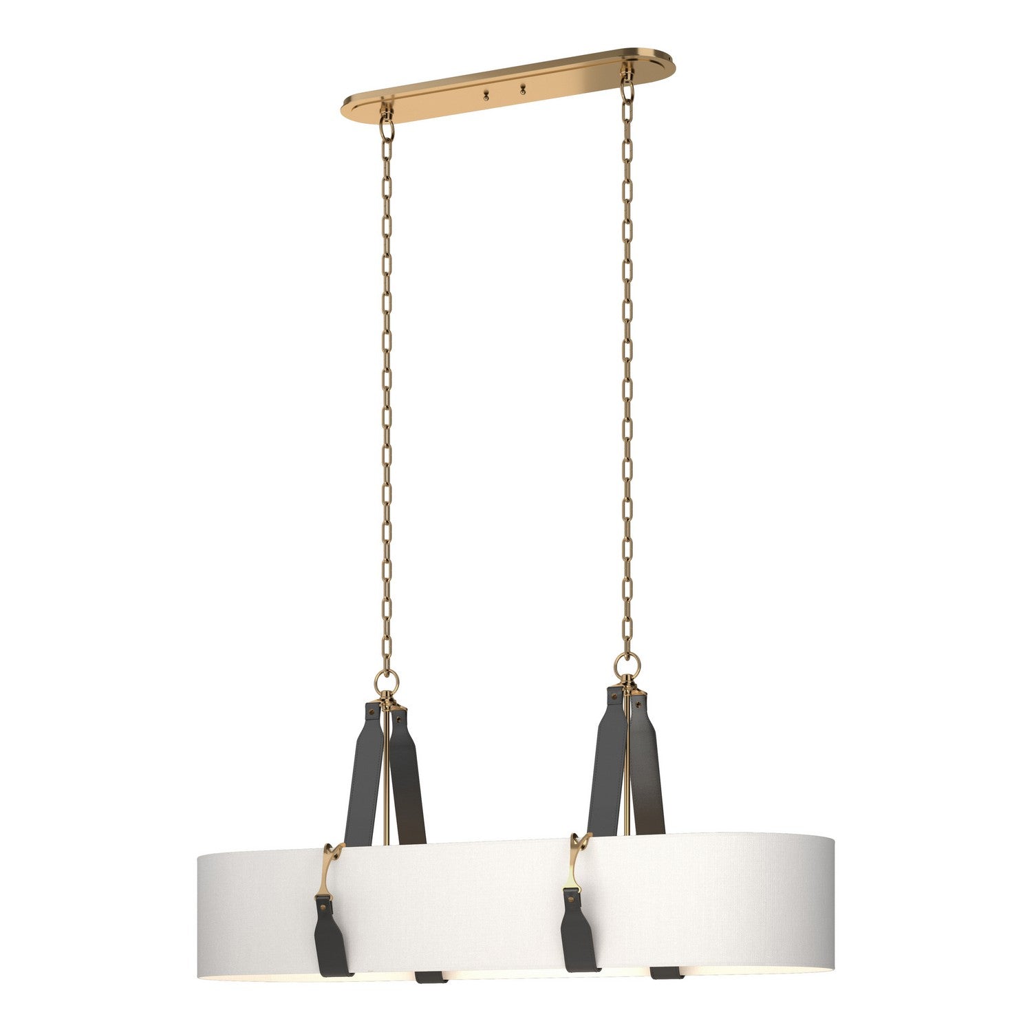 Hubbardton Forge - 134070-SKT-STND-27-LK-SF4608 - Four Light Pendant - Saratoga - Antique Brass