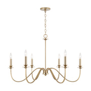 Capital Lighting - AA1029MA - Six Light Chandelier - Weston - Matte Brass