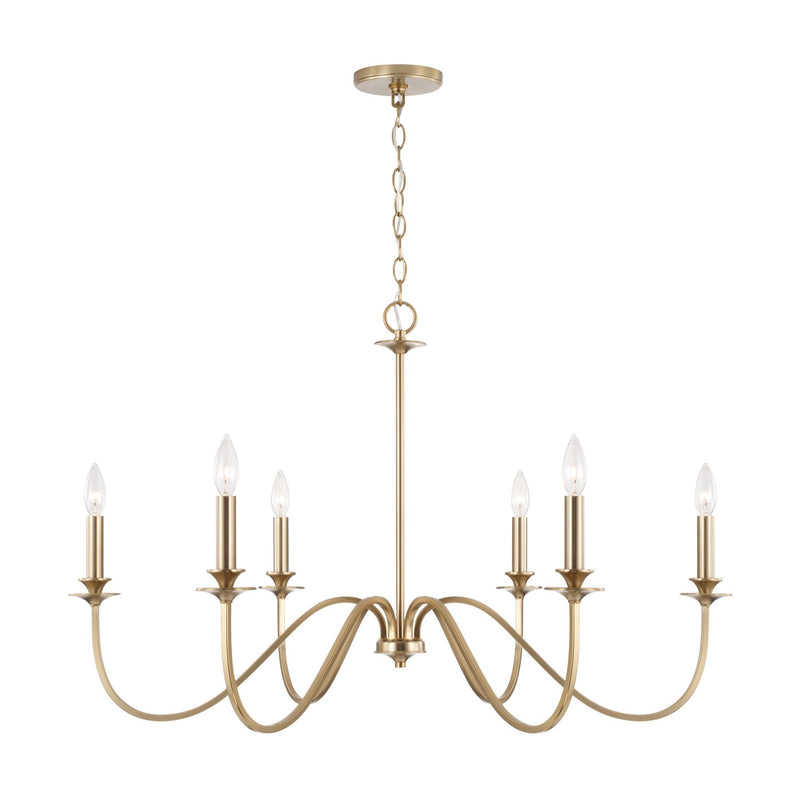 Capital Lighting - AA1029MA - Six Light Chandelier - Weston - Matte Brass
