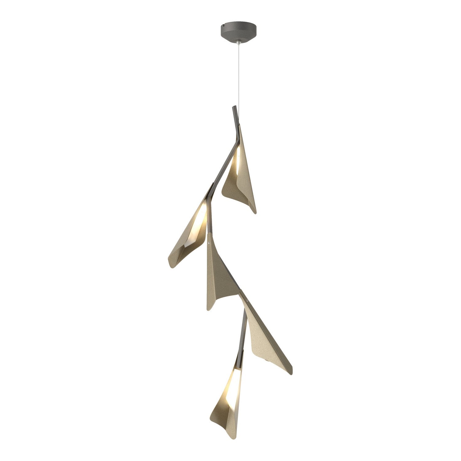 Hubbardton Forge - 135006-LED-STND-20-84 - LED Pendant - Plume - Natural Iron