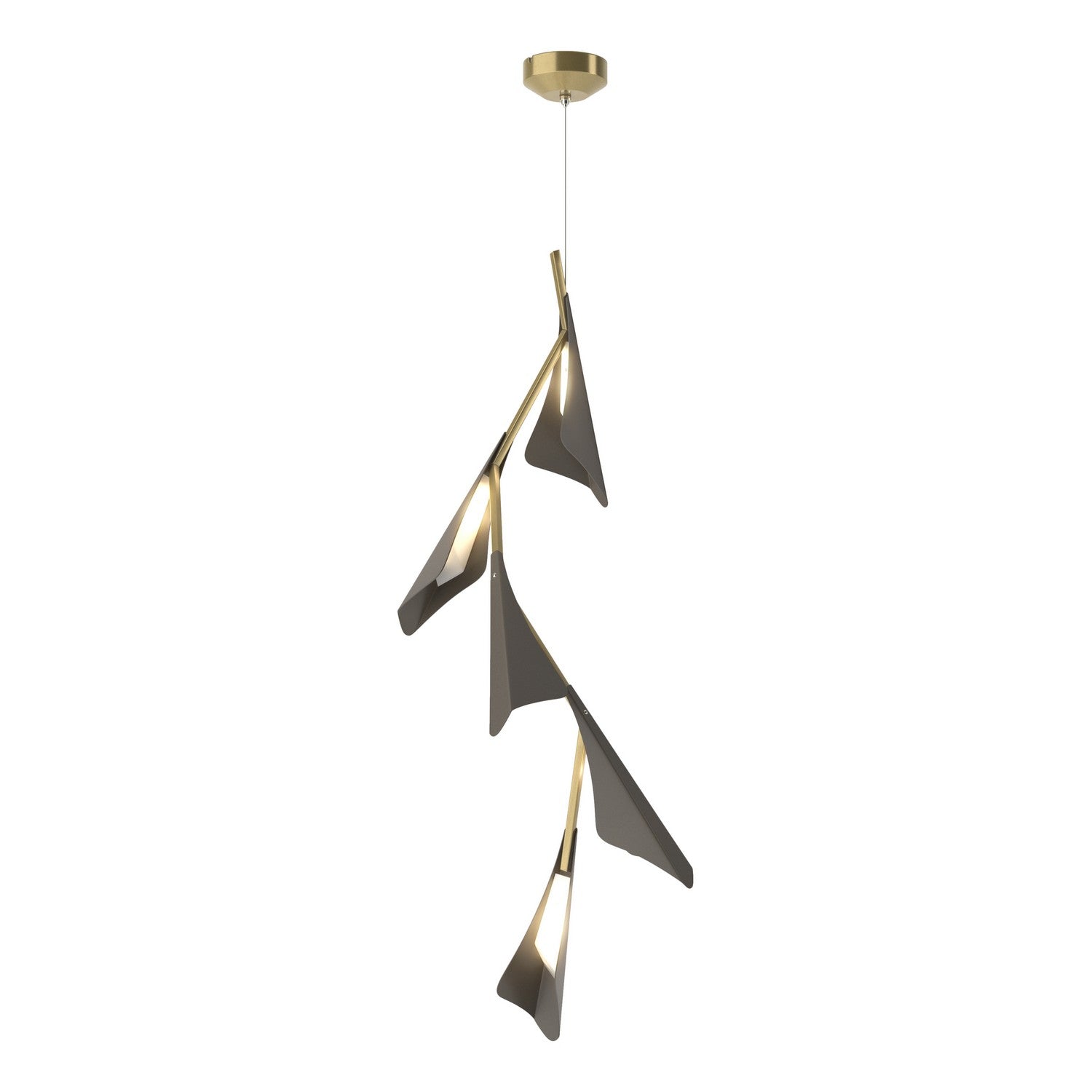 Hubbardton Forge - 135006-LED-STND-86-07 - LED Pendant - Plume - Modern Brass
