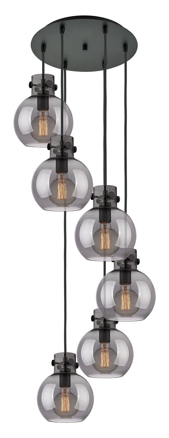 Innovations - 116-410-1PS-BK-G410-8SM - Six Light Pendant - Newton - Matte Black