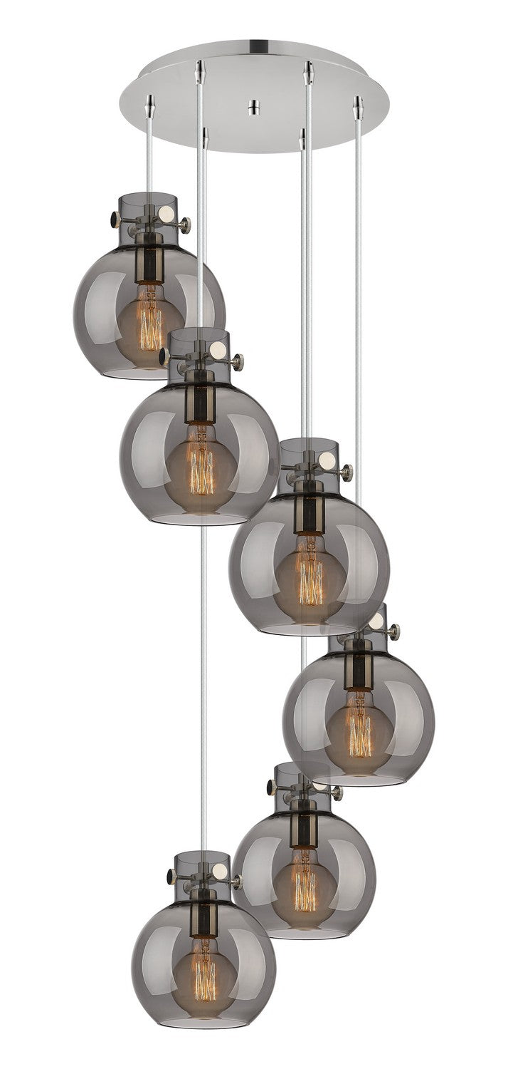 Innovations - 116-410-1PS-PN-G410-8SM - Six Light Pendant - Newton - Polished Nickel