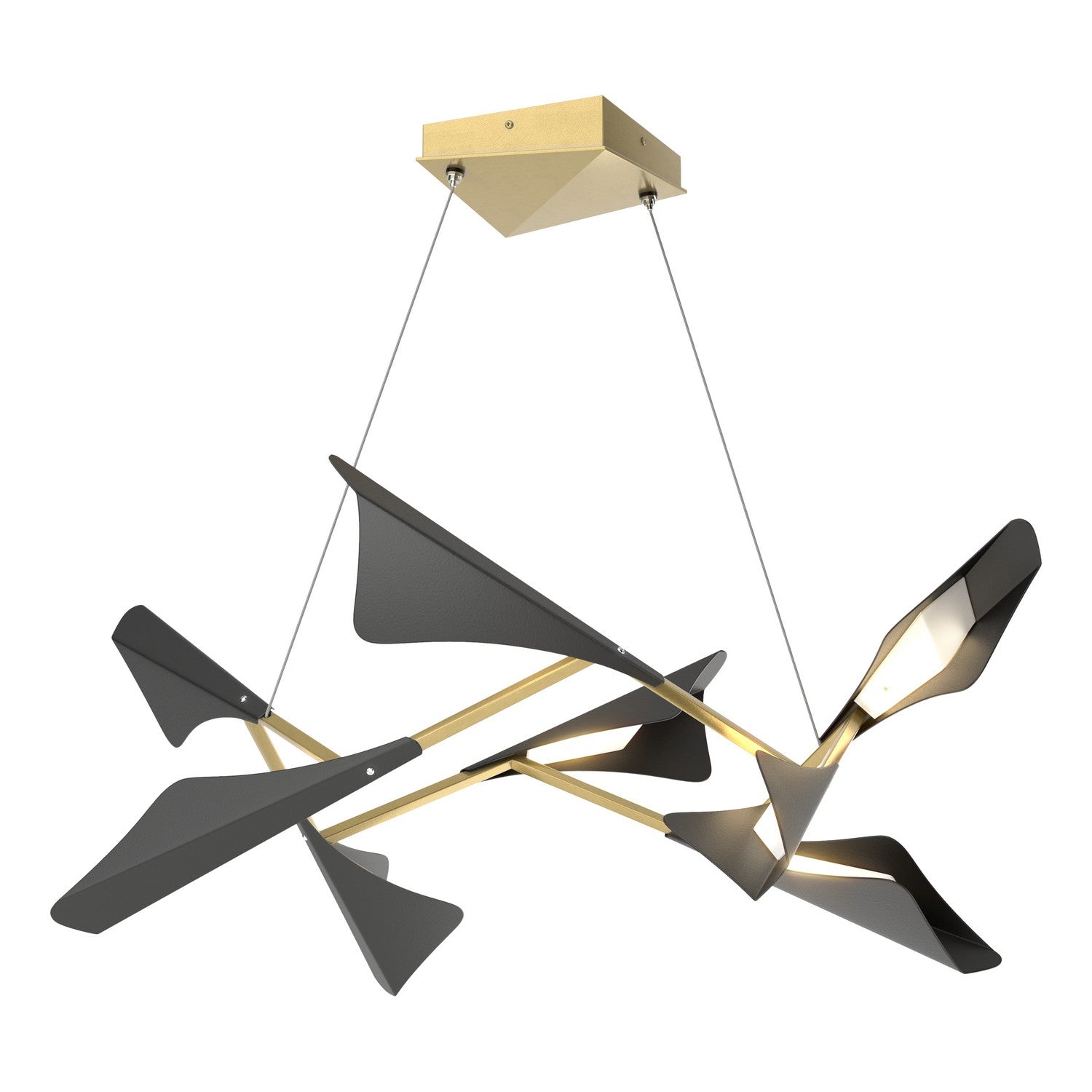 Hubbardton Forge - 135007-LED-STND-86-10 - LED Pendant - Plume - Modern Brass
