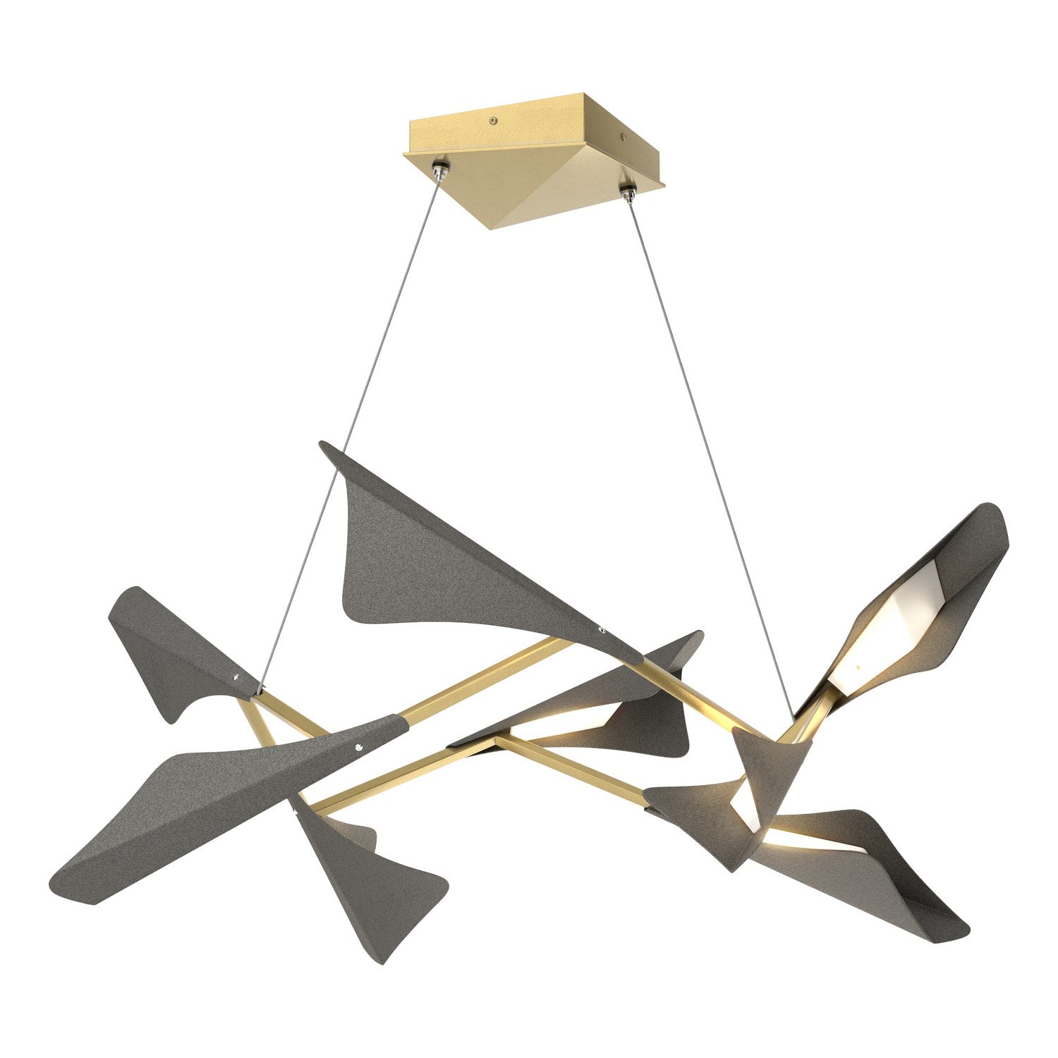 Hubbardton Forge - 135007-LED-STND-86-20 - LED Pendant - Plume - Modern Brass