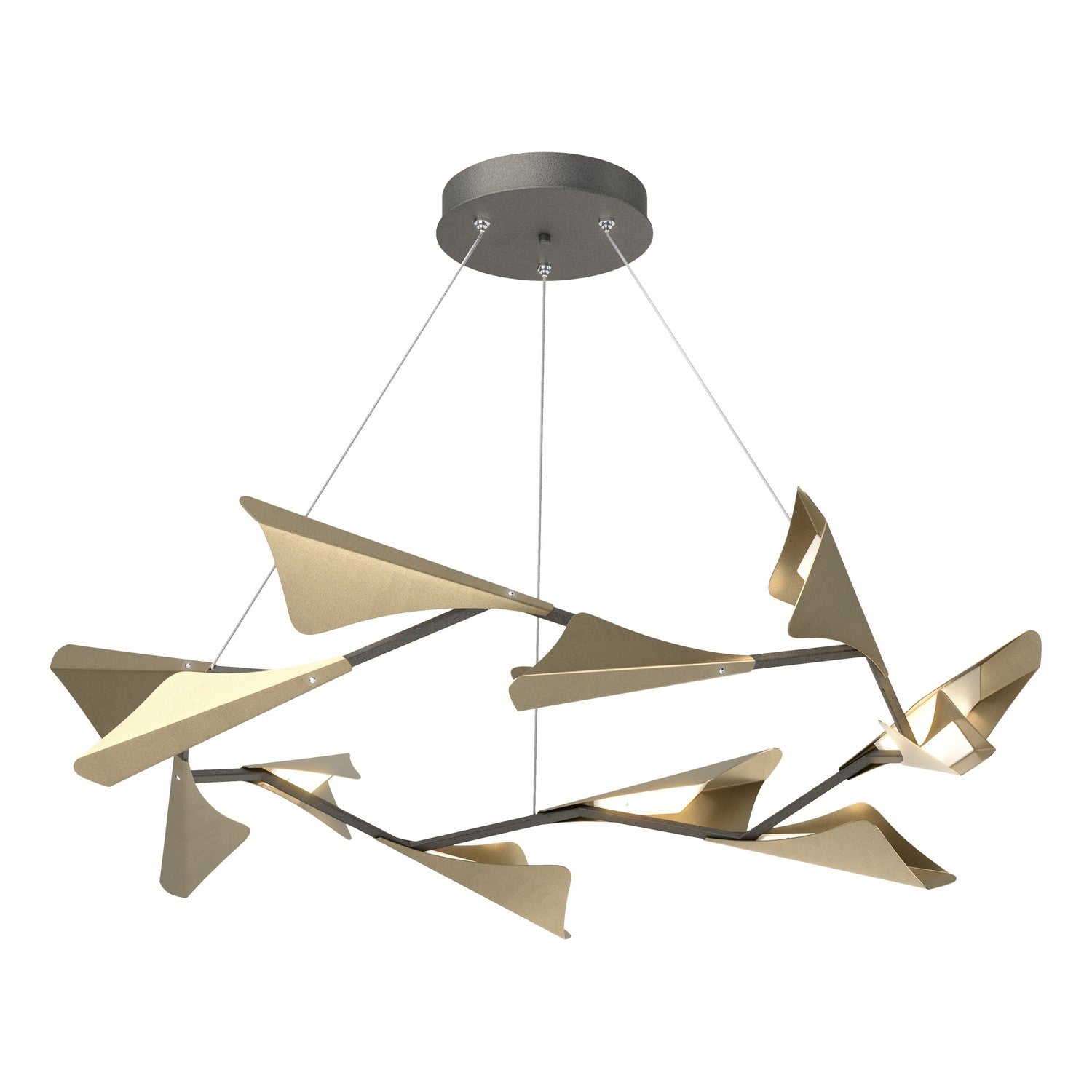 Hubbardton Forge - 135008-LED-STND-20-84 - LED Pendant - Plume - Natural Iron