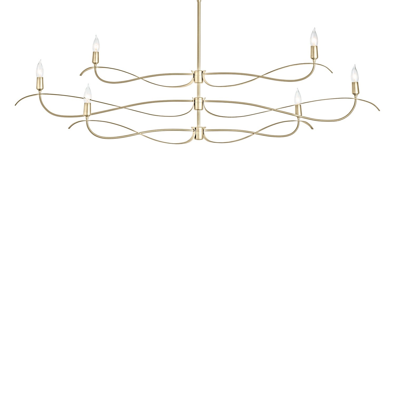 Hubbardton Forge - 136352-SKT-MULT-86 - Six Light Chandelier - Willow - Modern Brass