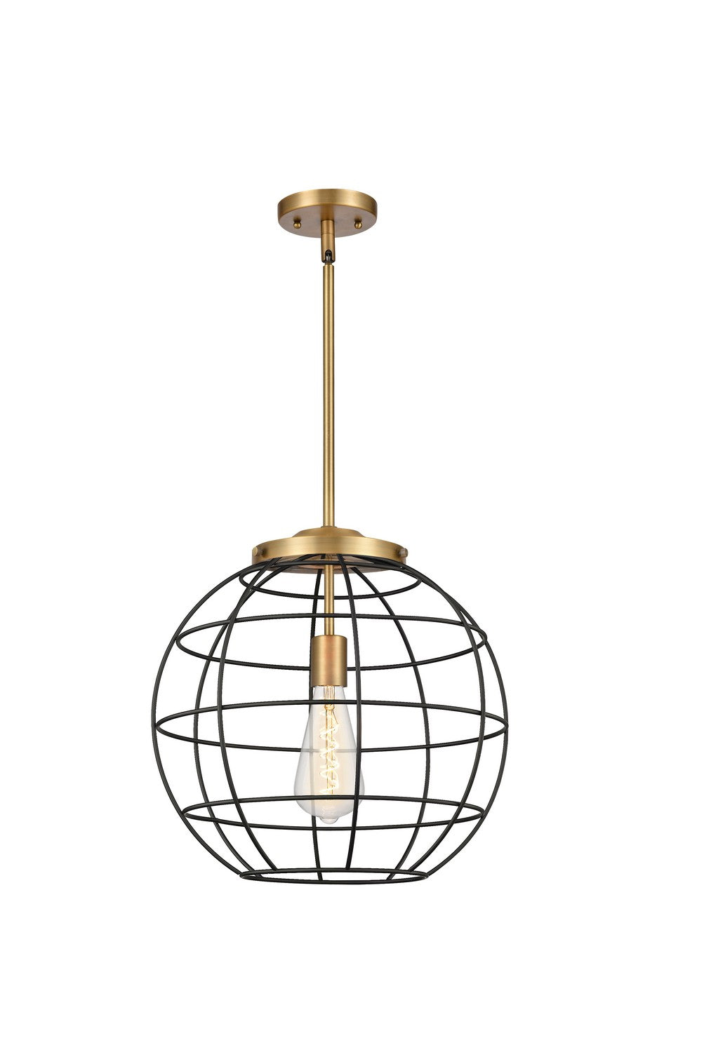 Innovations - 221-1S-BB-CE-16-BK - One Light Pendant - Essex - Brushed Brass