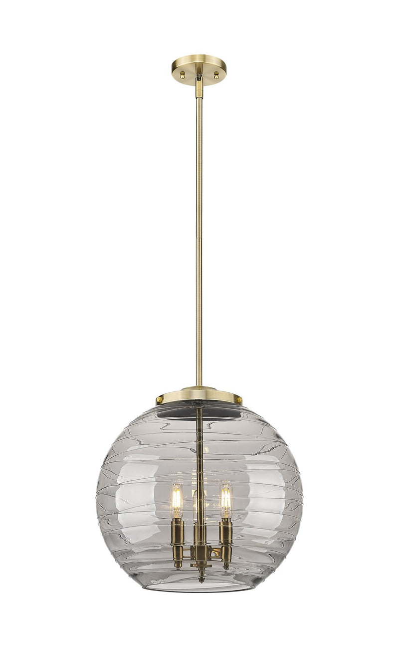 Innovations - 221-3S-AB-G1213-16SM - Three Light Pendant - Essex - Antique Brass