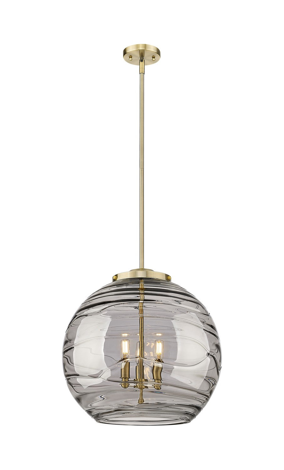 Innovations - 221-3S-AB-G1213-18SM - Three Light Pendant - Essex - Antique Brass