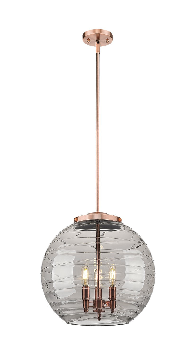 Innovations - 221-3S-AC-G1213-16SM - Three Light Pendant - Essex - Antique Copper