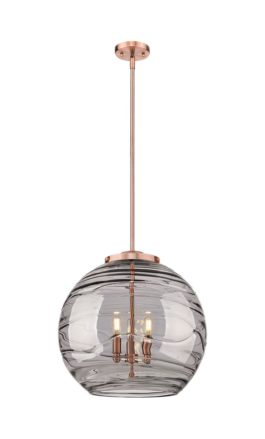 Innovations - 221-3S-AC-G1213-18SM - Three Light Pendant - Essex - Antique Copper