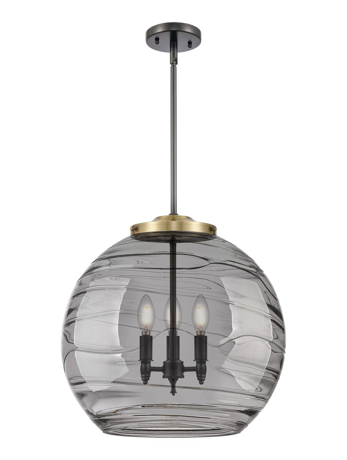 Innovations - 221-3S-BAB-G1213-18SM - Three Light Pendant - Essex - Black Antique Brass