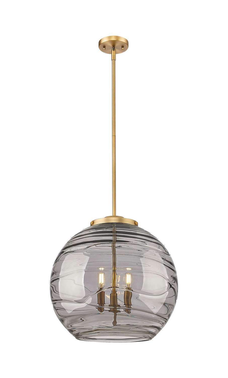 Innovations - 221-3S-BB-G1213-18SM - Three Light Pendant - Essex - Brushed Brass