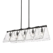 Golden - 6072-LP BLK-HWG - Five Light Linear Pendant - Serenity - Matte Black