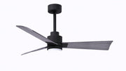 Matthews Fan Company - AKLK-BK-BW-42 - 42"Ceiling Fan - Alessandra - LK - Matte Black